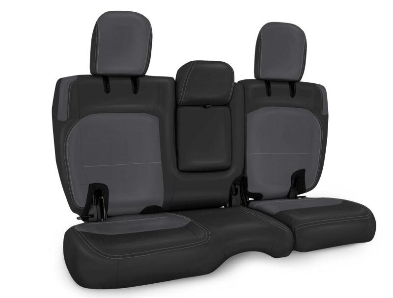 Jeep Wrangler JLU Rear Bench Cover - PRP Seats - Leather Interior Compatible - Black/Grey - `18-`27